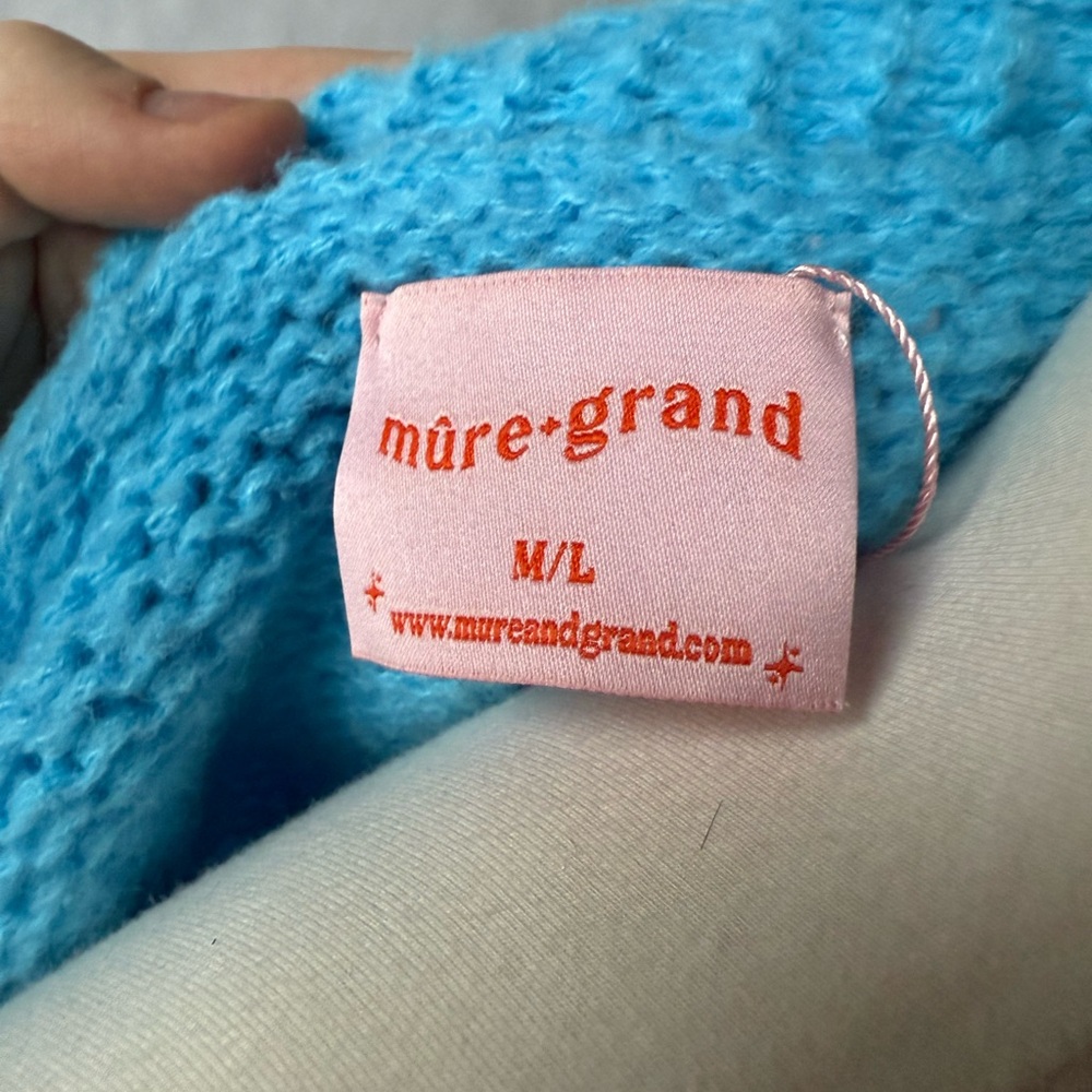 Blue Cloud Patterned Puff Bubble Cardigan - image 3